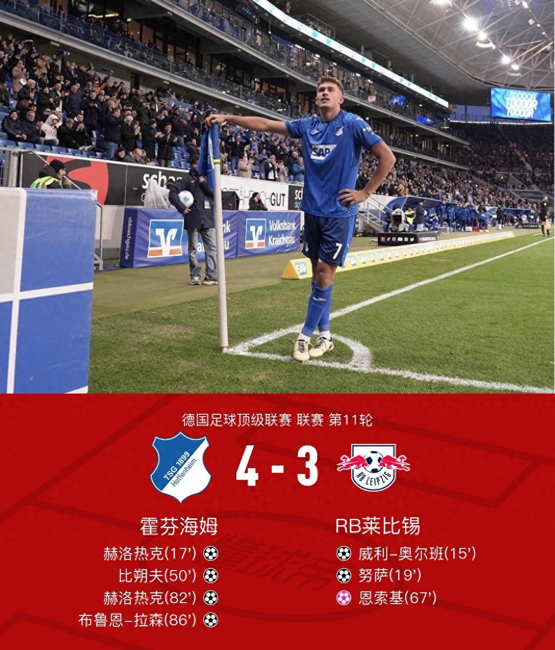 霍芬海姆主场失利，遭遇积分下滑的简单介绍